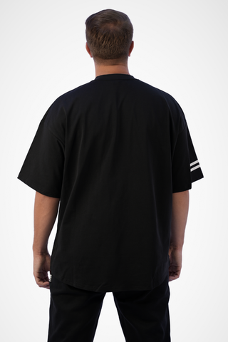 Stripe Code Men's Oversized T-Shirt