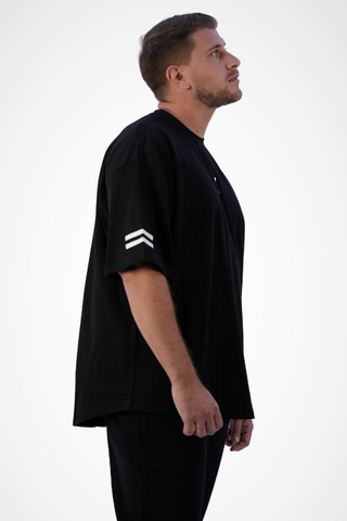 Stripe Code Men's Oversized T-Shirt