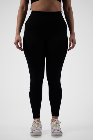 Stripe Code Women's Black Leggings