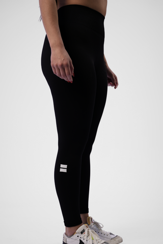 Stripe Code Women's Black Leggings